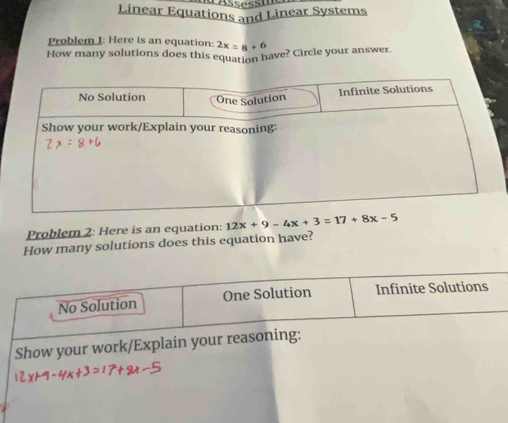 linear equations and linear systems problem 1: here is an equation: 2x …