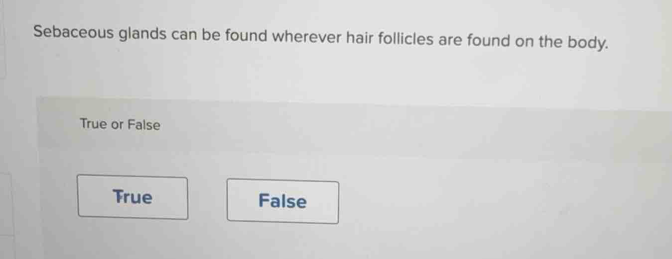 sebaceous glands can be found wherever hair follicles are found on the …