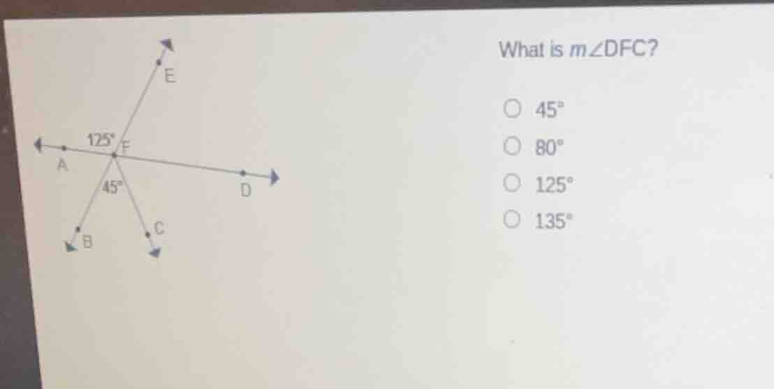 what is ( mangle dfc )? ( \bigcirc ) ( 45^circ ) ( \bigcirc ) ( 80^circ…