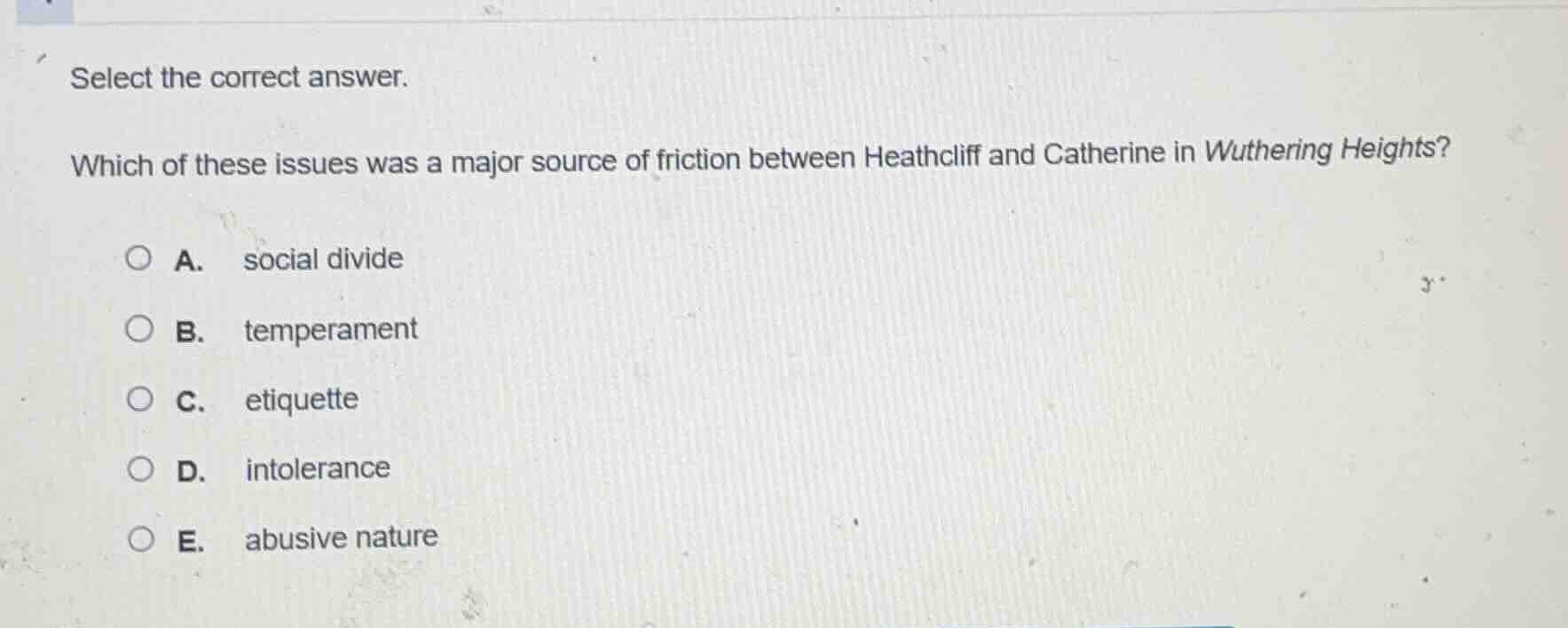 select the correct answer. which of these issues was a major source of …