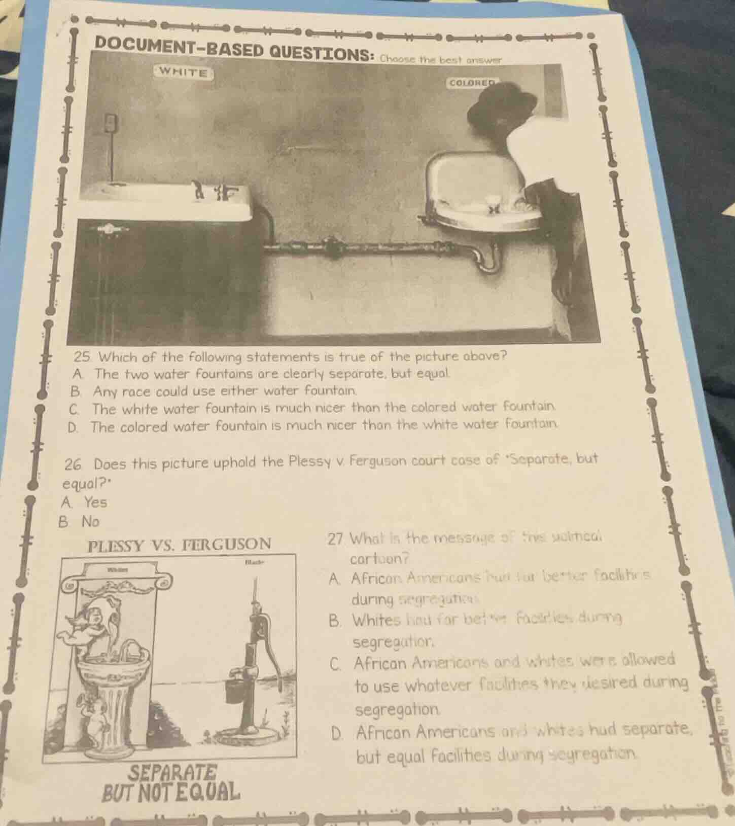 document-based questions: choose the best answer 25 which of the follow…