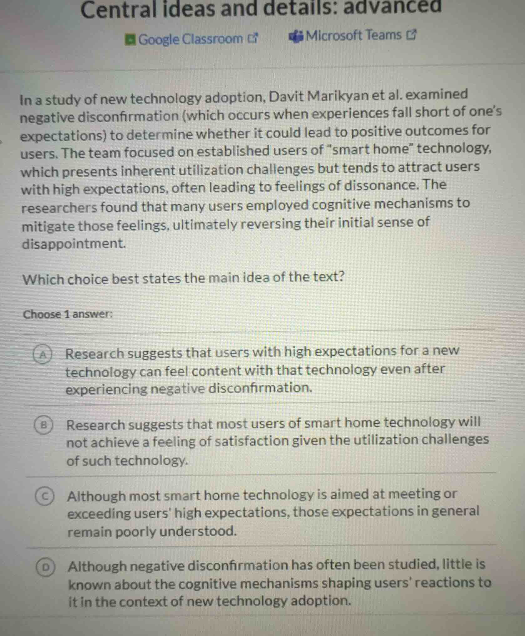 central ideas and details: advanced google classroom microsoft teams in…