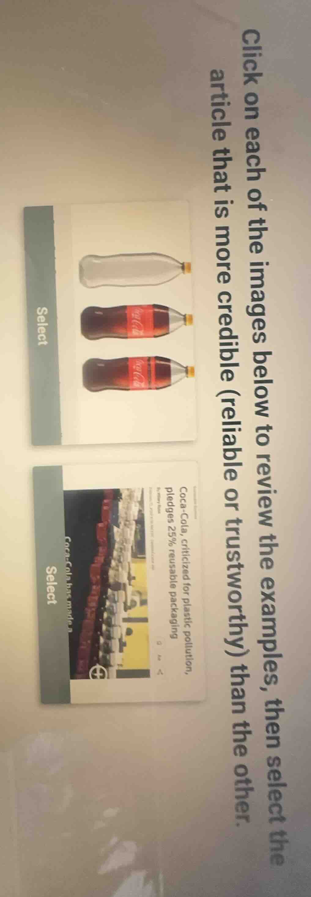 click on each of the images below to review the examples, then select t…