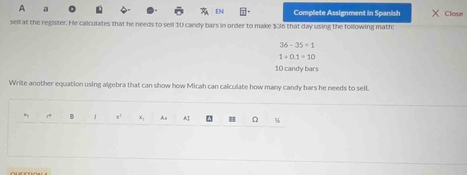 sell at the register. he calculates that he needs to sell 10 candy bars…