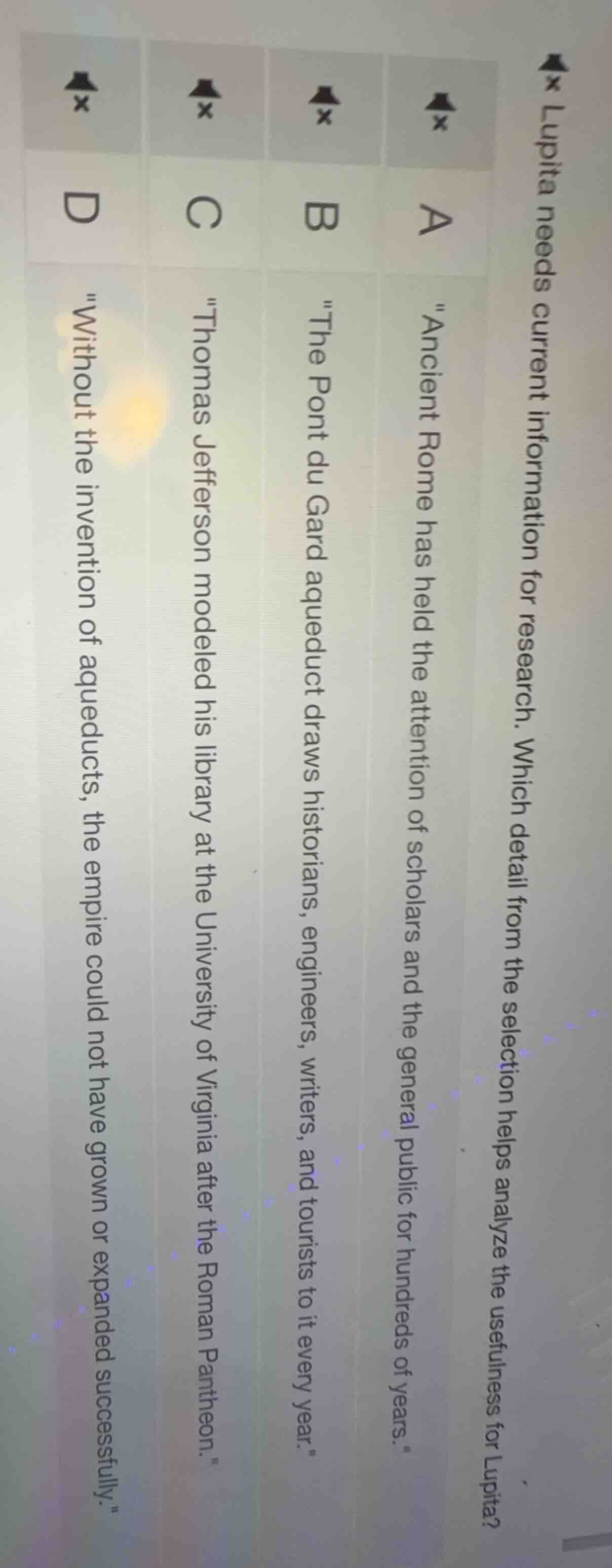 lupita needs current information for research. which detail from the se…