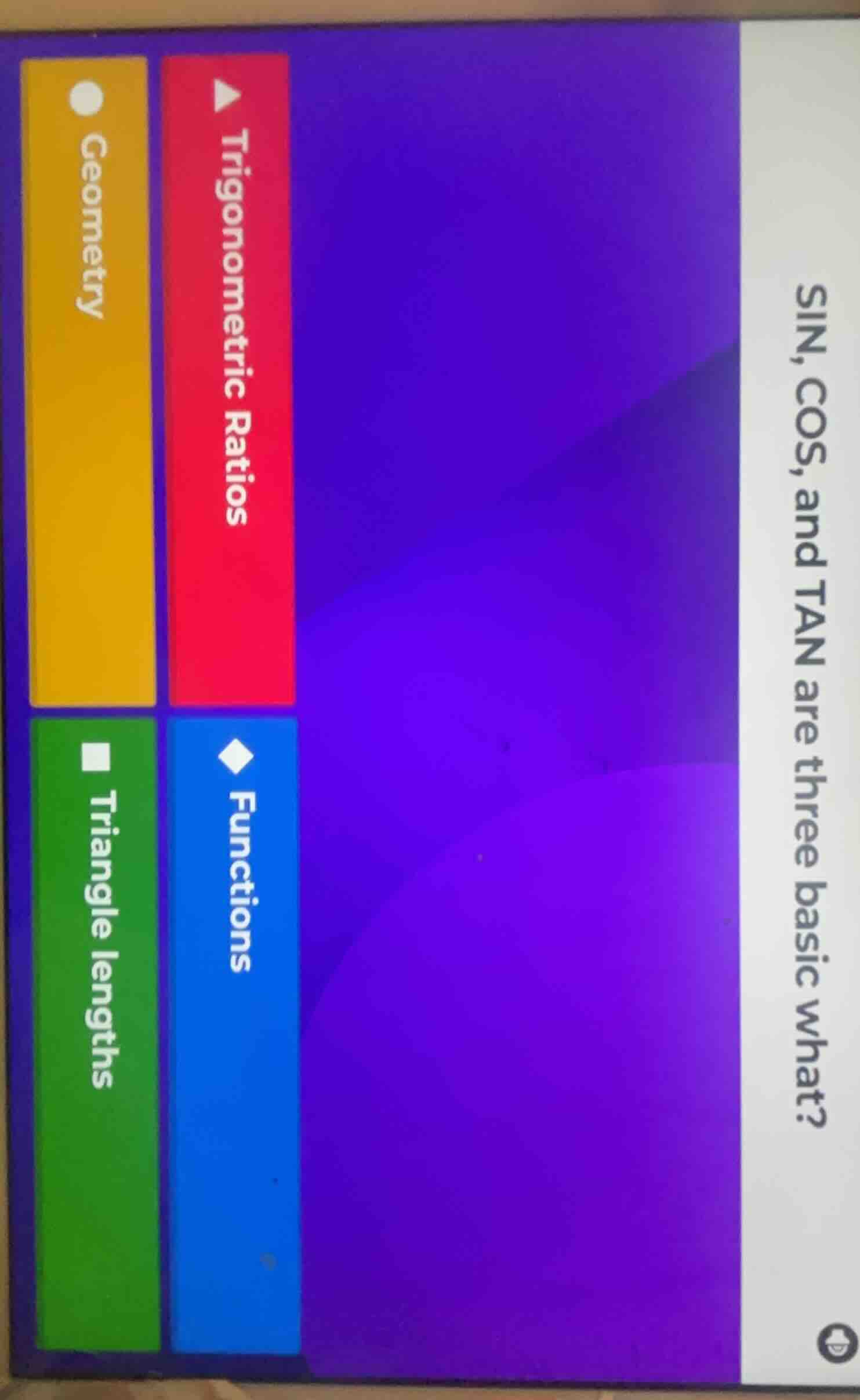 sin, cos, and tan are three basic what? trigonometric ratios functions …