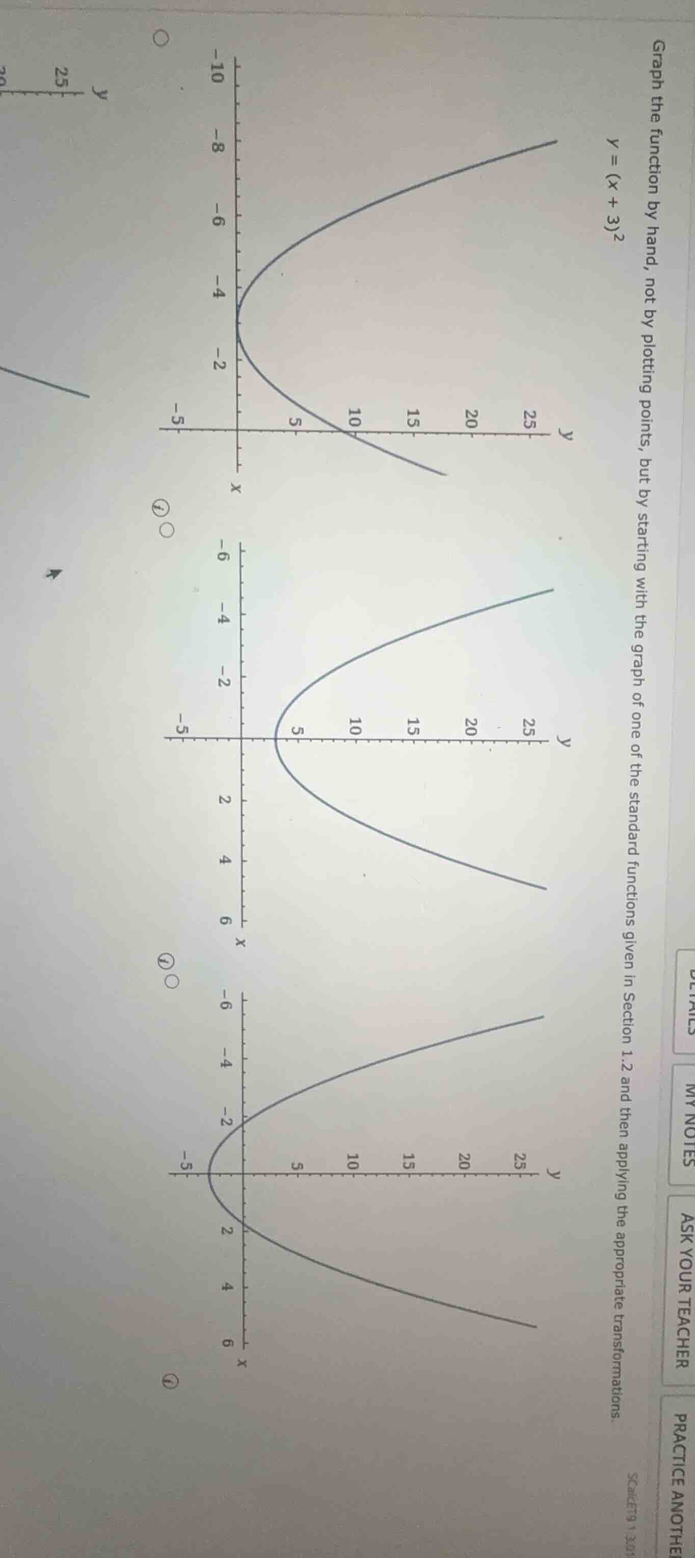 graph the function by hand, not by plotting points, but by starting wit…