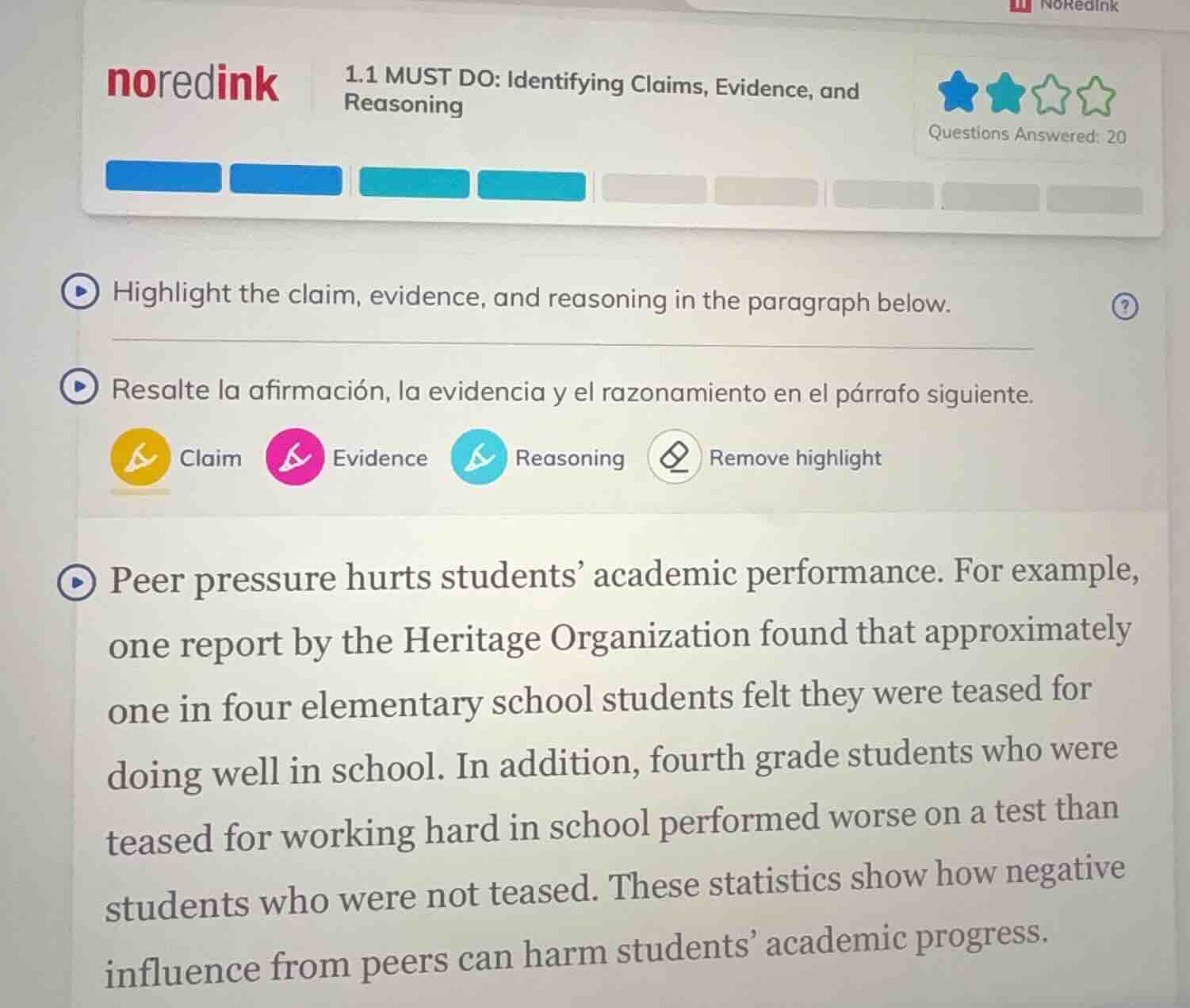 1.1 must do: identifying claims, evidence, and reasoning highlight the …