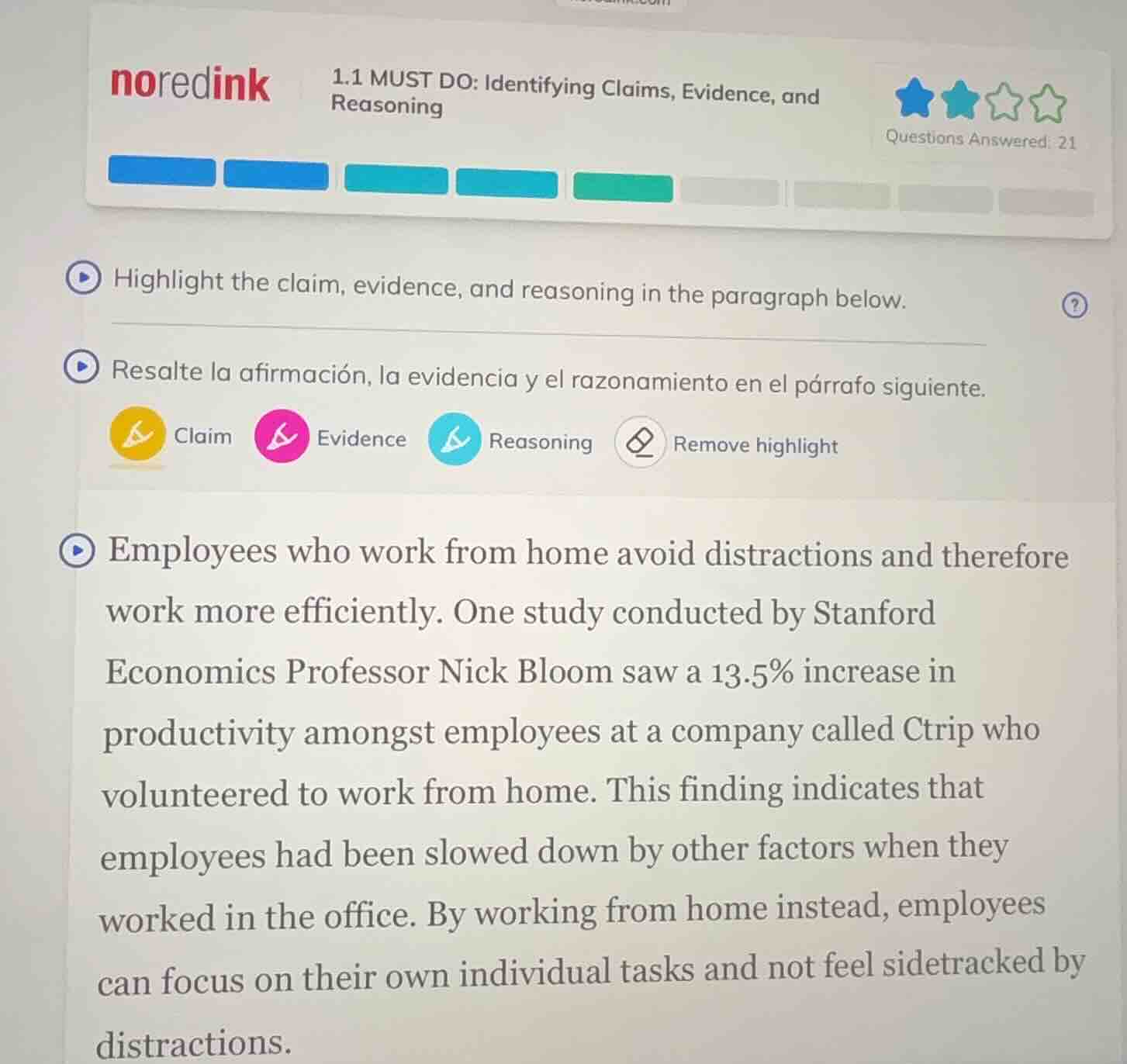 1.1 must do: identifying claims, evidence, and reasoning highlight the …