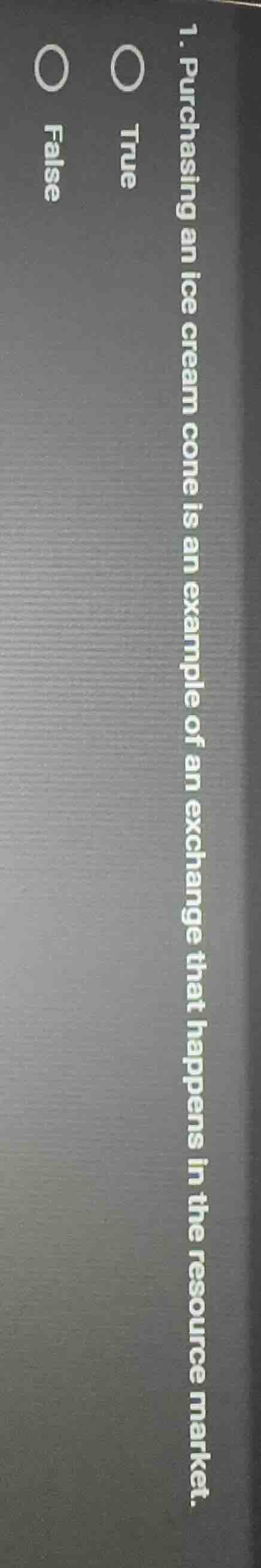 1. purchasing an ice cream cone is an example of an exchange that happe…
