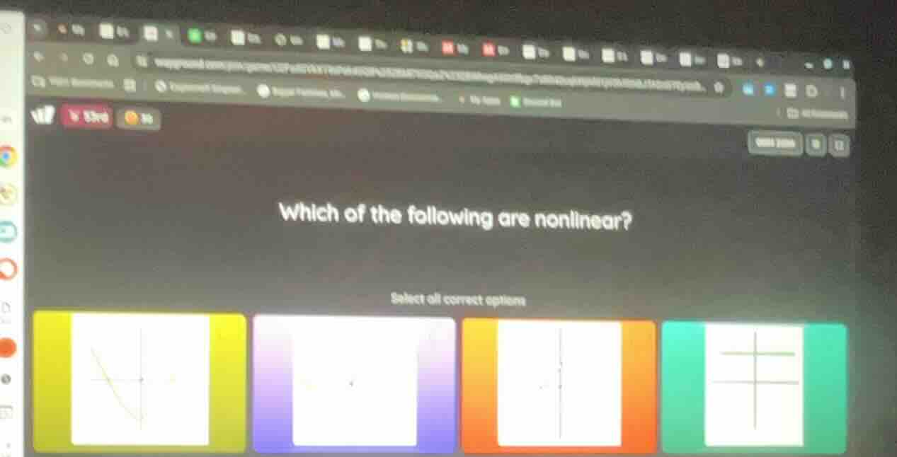 which of the following are nonlinear? select all correct options