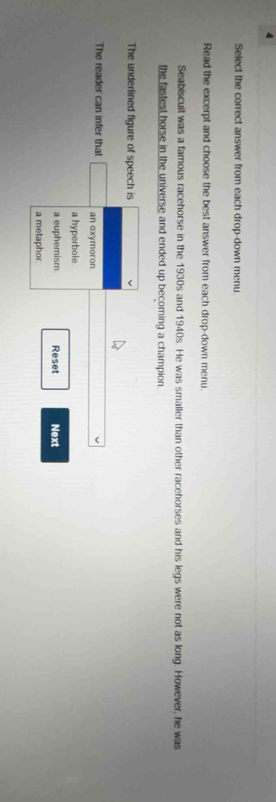 select the correct answer from each drop - down menu. read the excerpt …