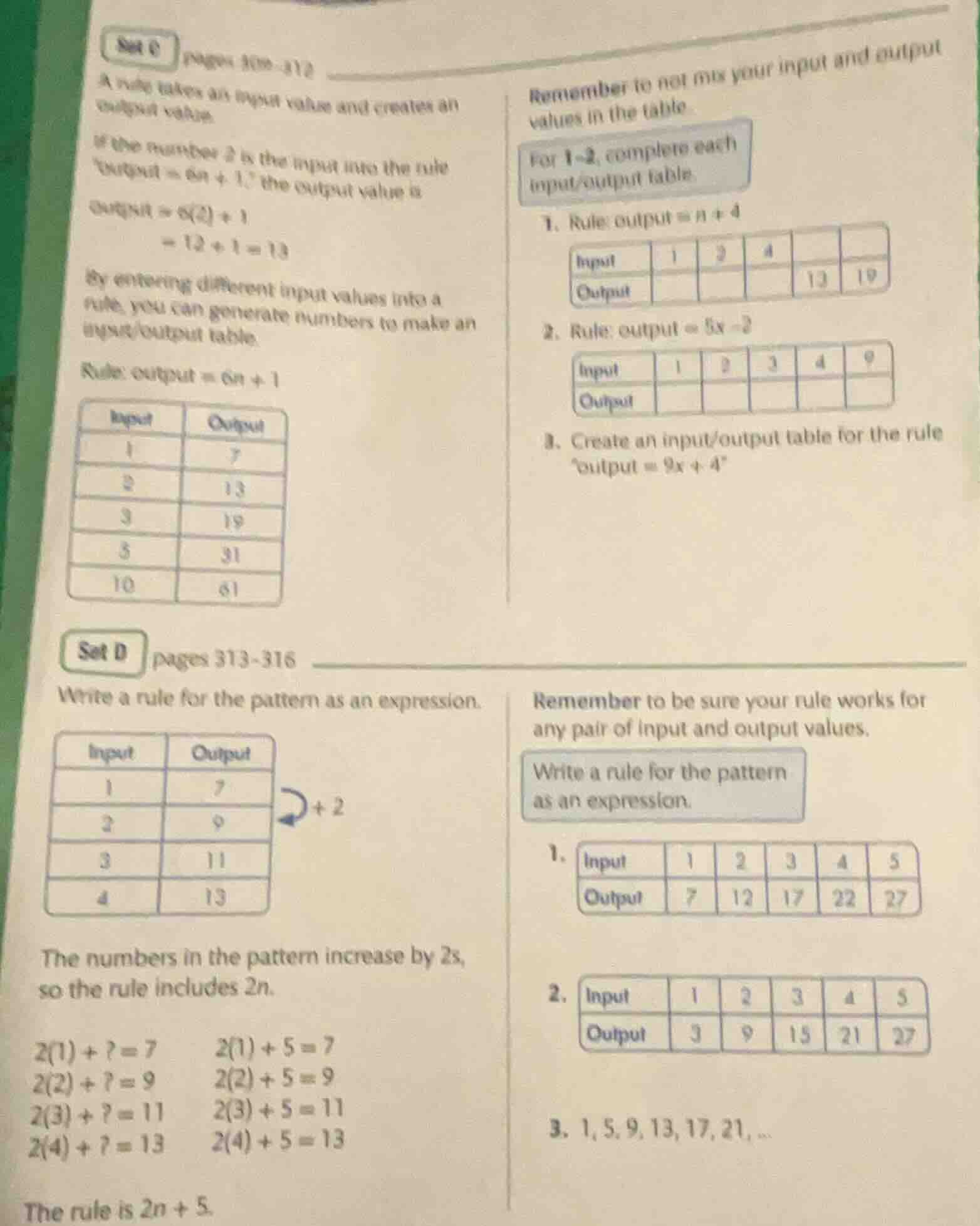 set c pages 310 - 312 a rule takes an input value and creates an output…