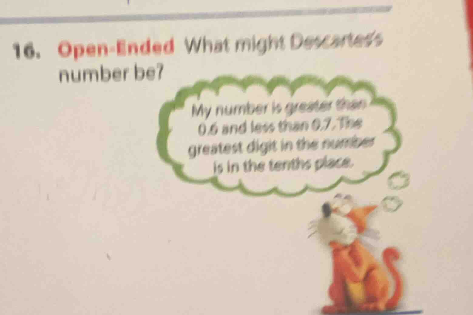 16. open - ended what might descartess number be? my number is greater …