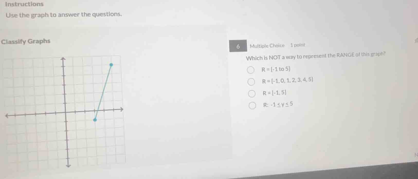 instructions use the graph to answer the questions. classify graphs 6 m…