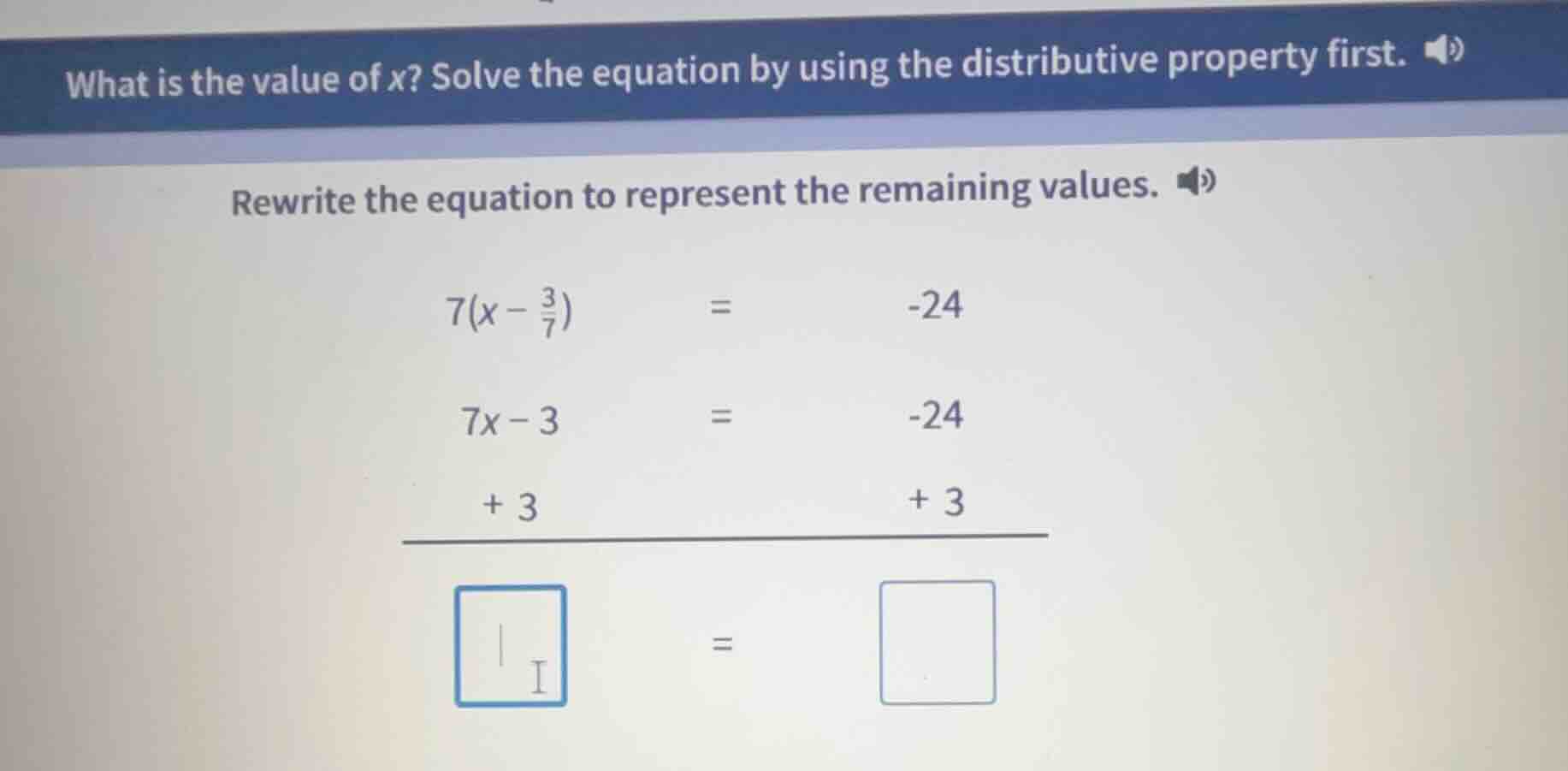 what is the value of x? solve the equation by using the distributive pr…