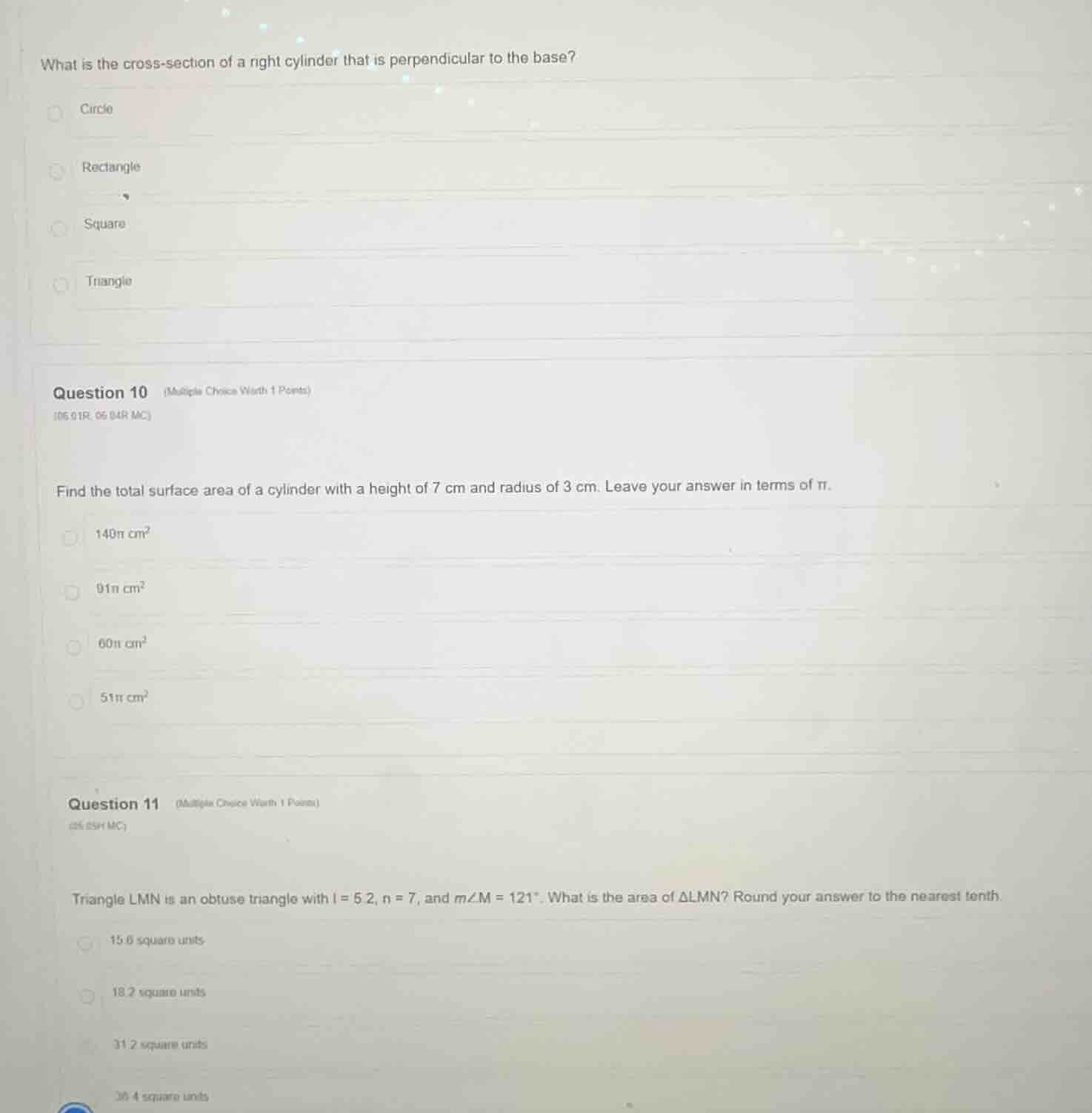 what is the cross - section of a right cylinder that is perpendicular t…