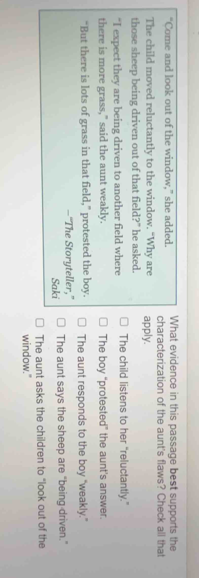 come and look out of the window, she added. the child moved reluctantly…