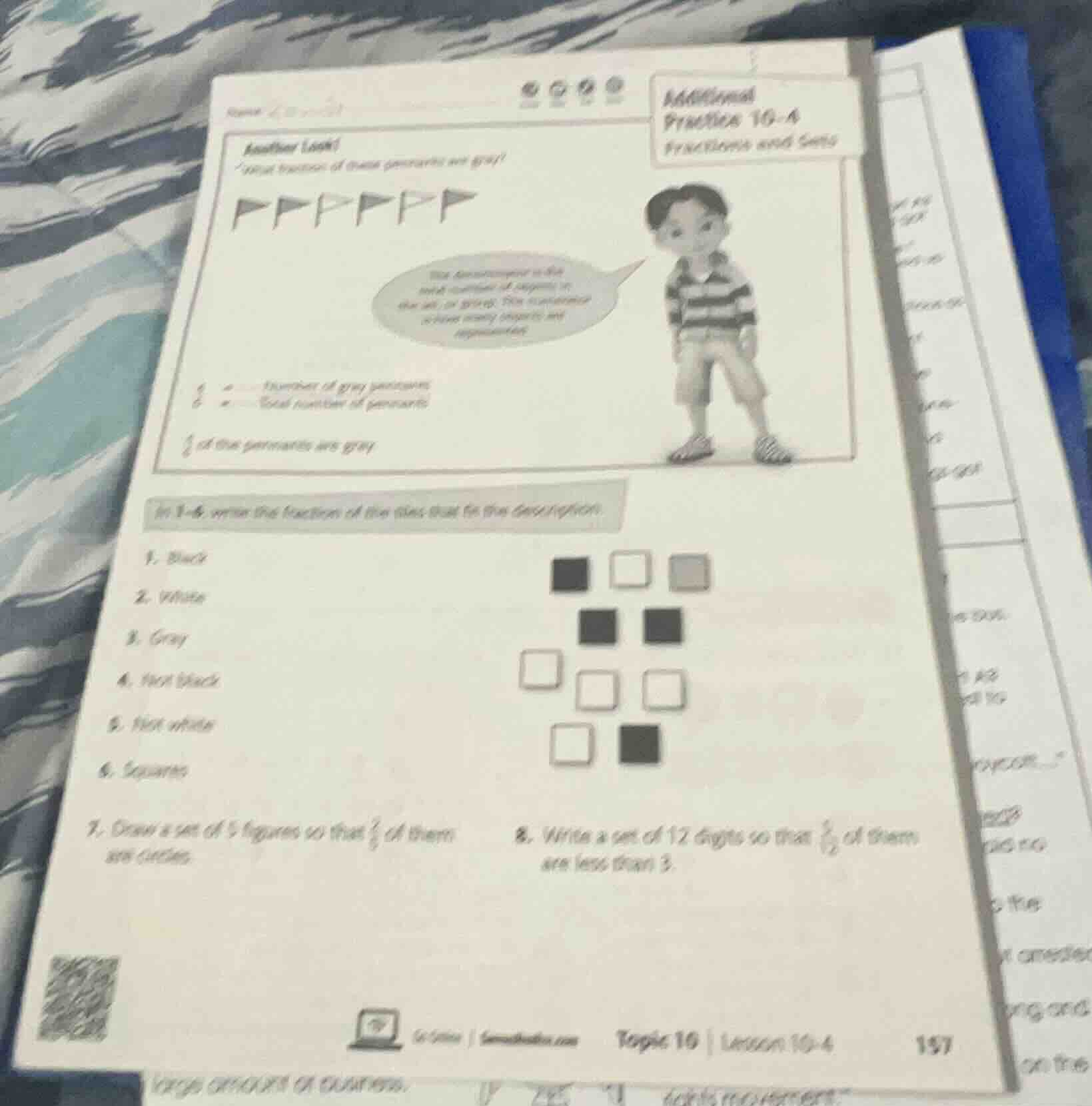 additional practice 10 - 4 fractions and sets another look! what fracti…