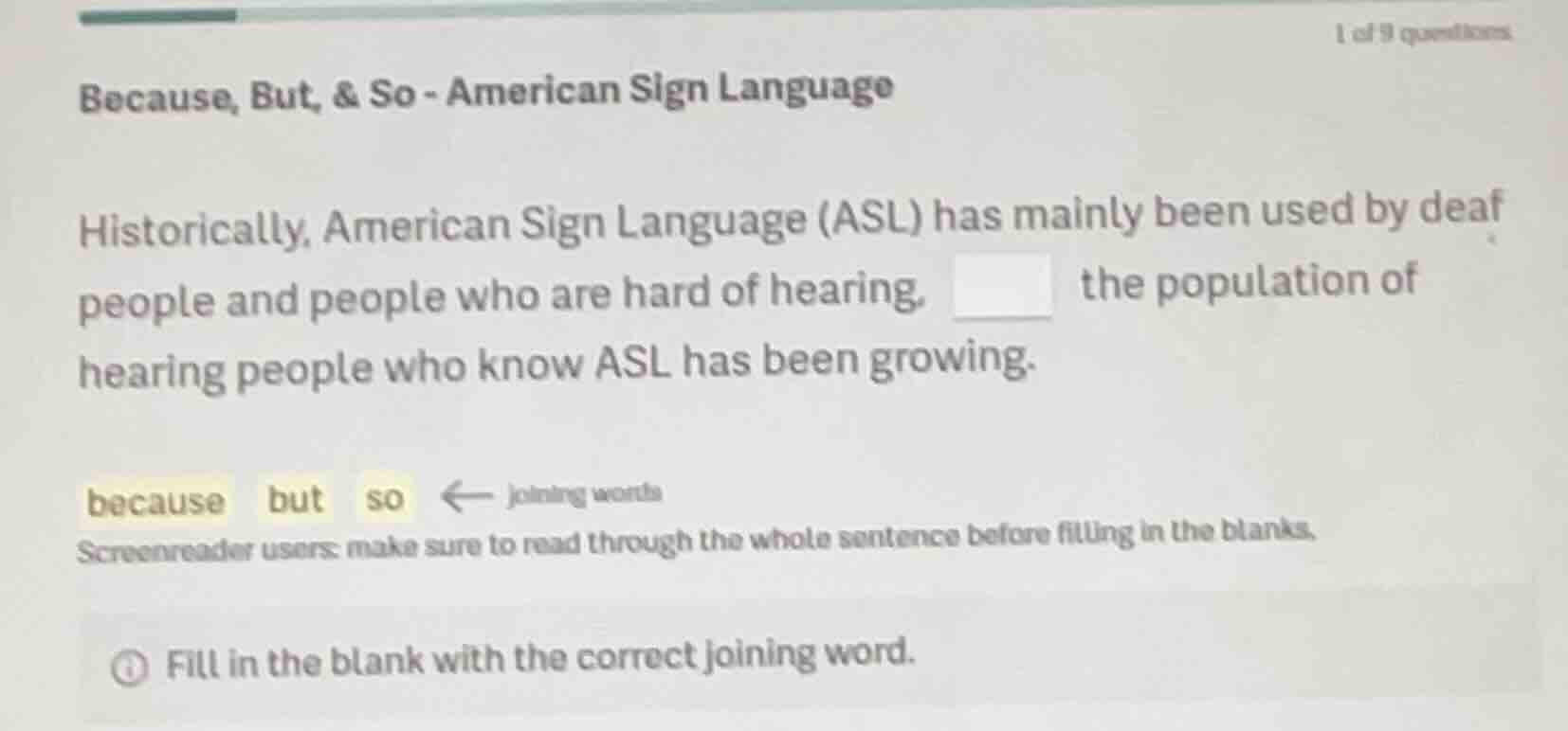 because, but, & so - american sign language historically, american sign…