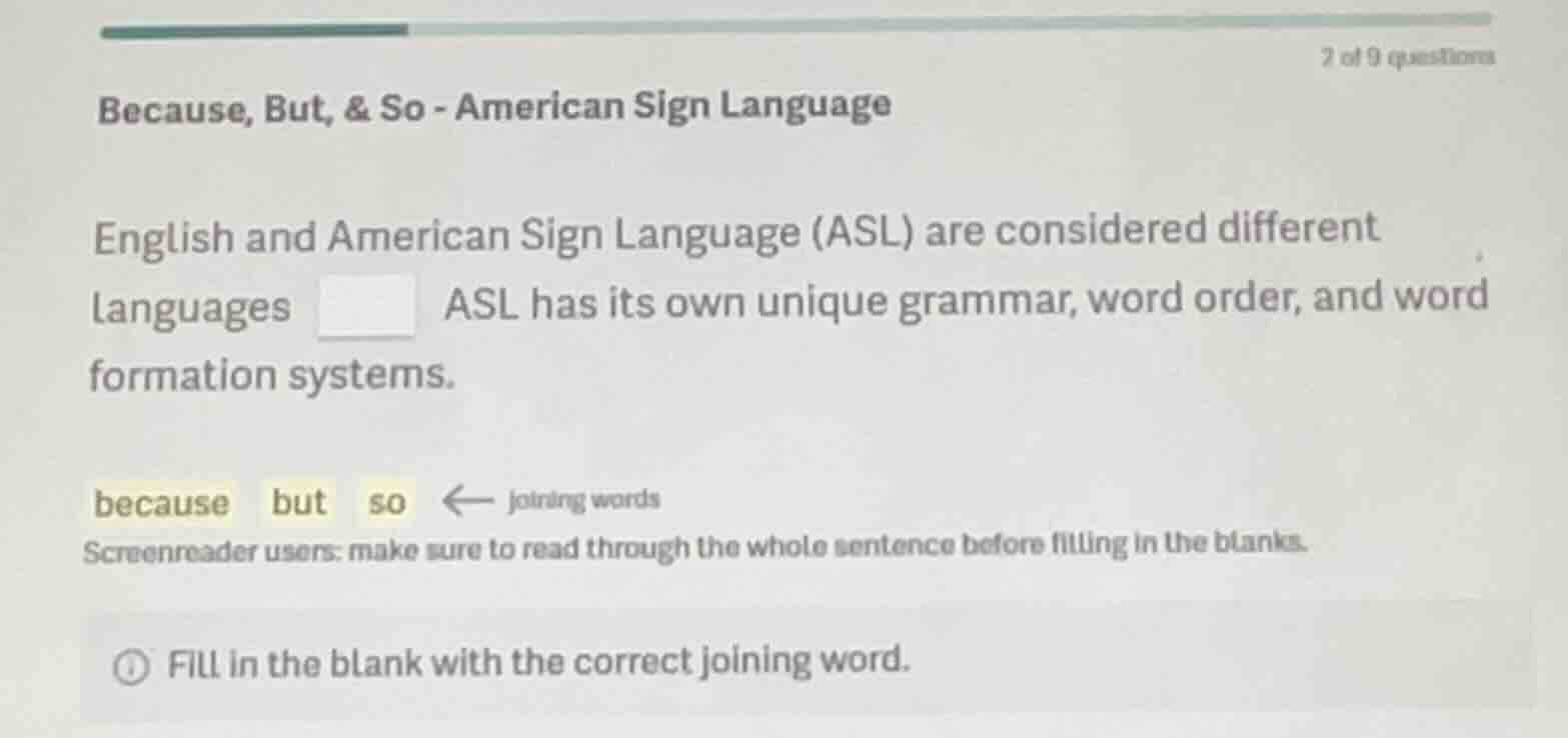 because, but, & so - american sign language english and american sign l…