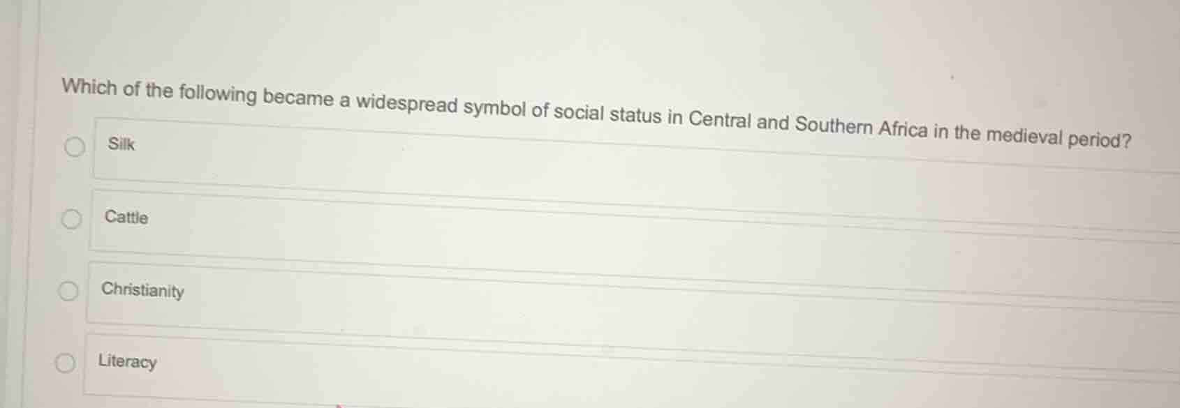 which of the following became a widespread symbol of social status in c…