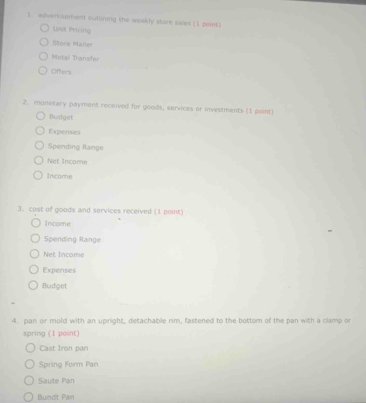 1. advertisement outlining the weekly store sales (1 point) unit pricin…