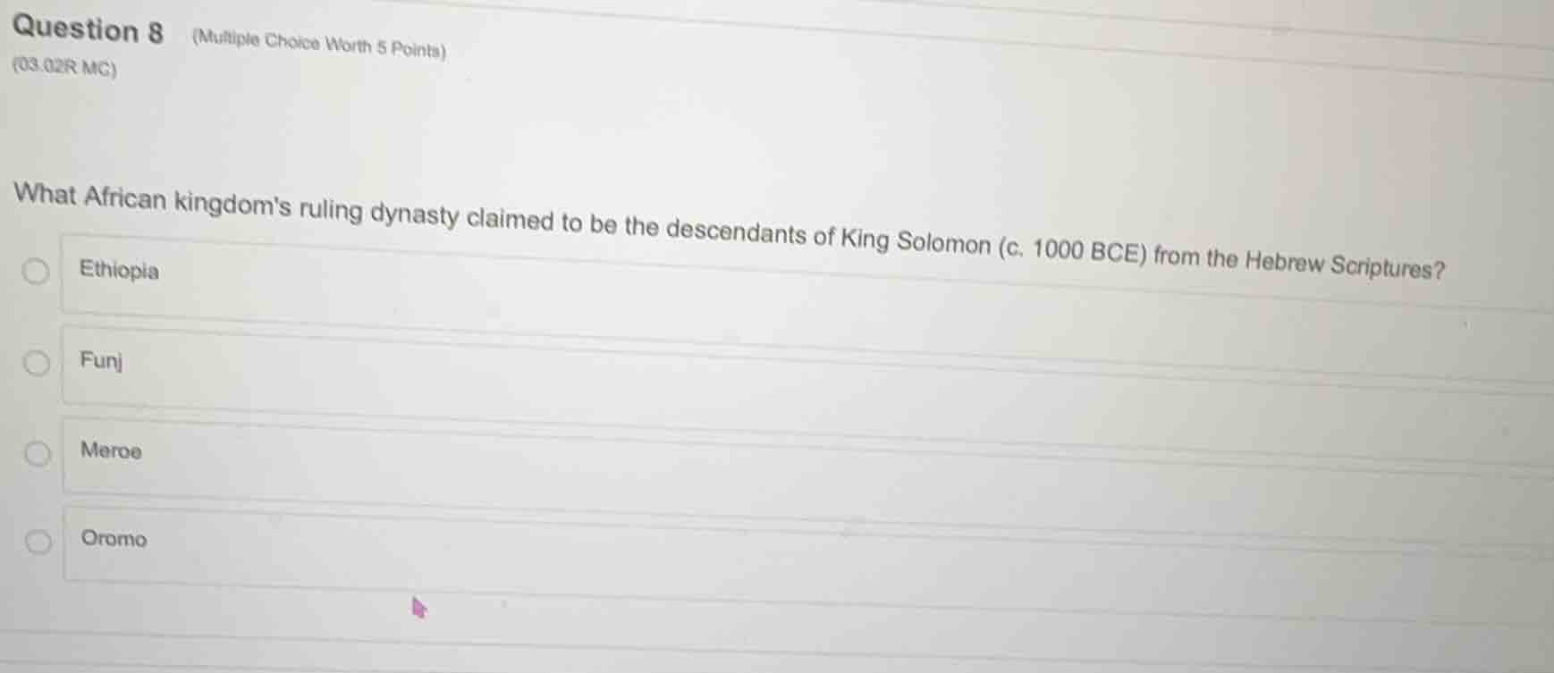 question 8 (multiple choice worth 5 points) (03.02r mc) what african ki…