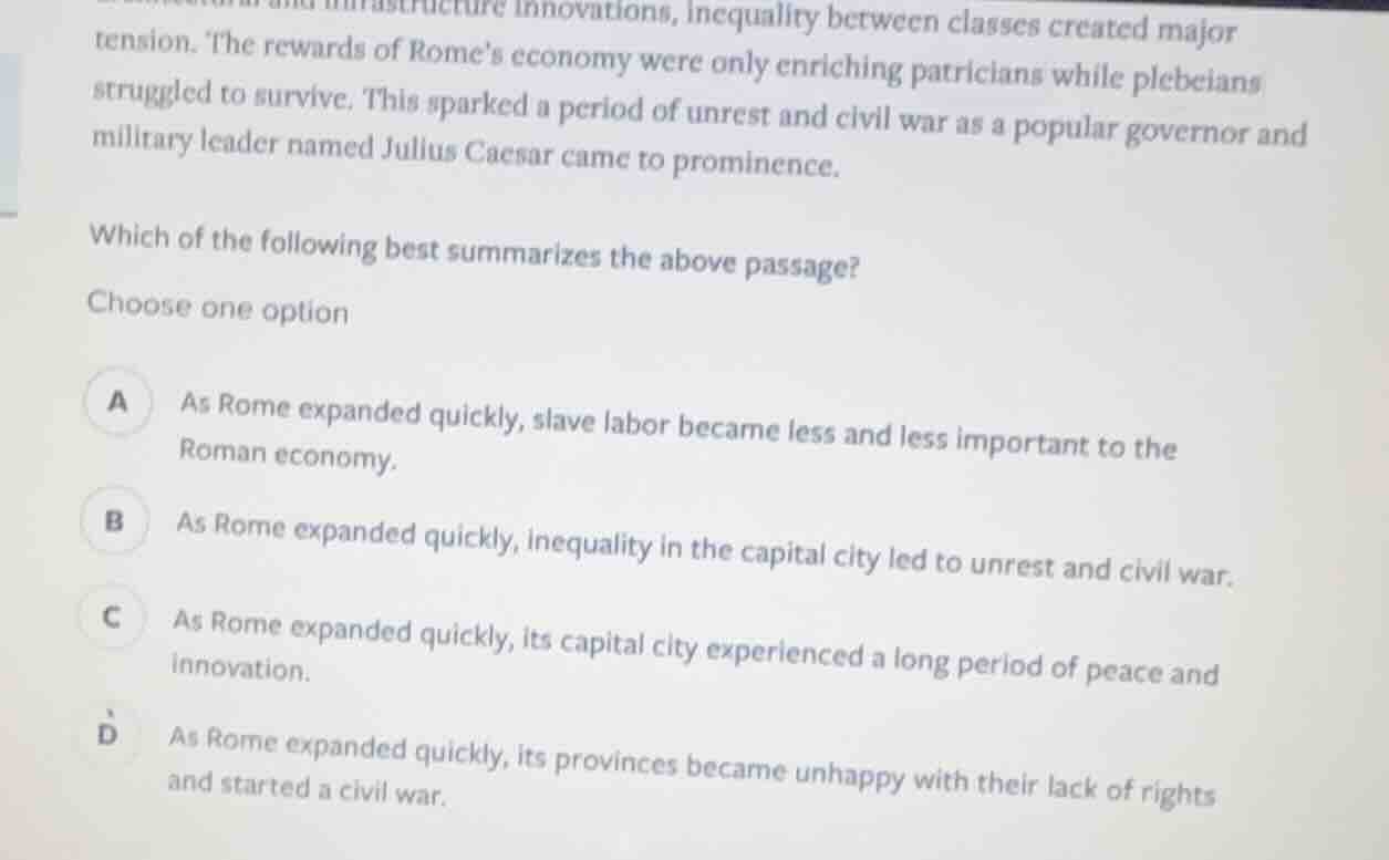 innovations, inequality between classes created major tension. the rewa…