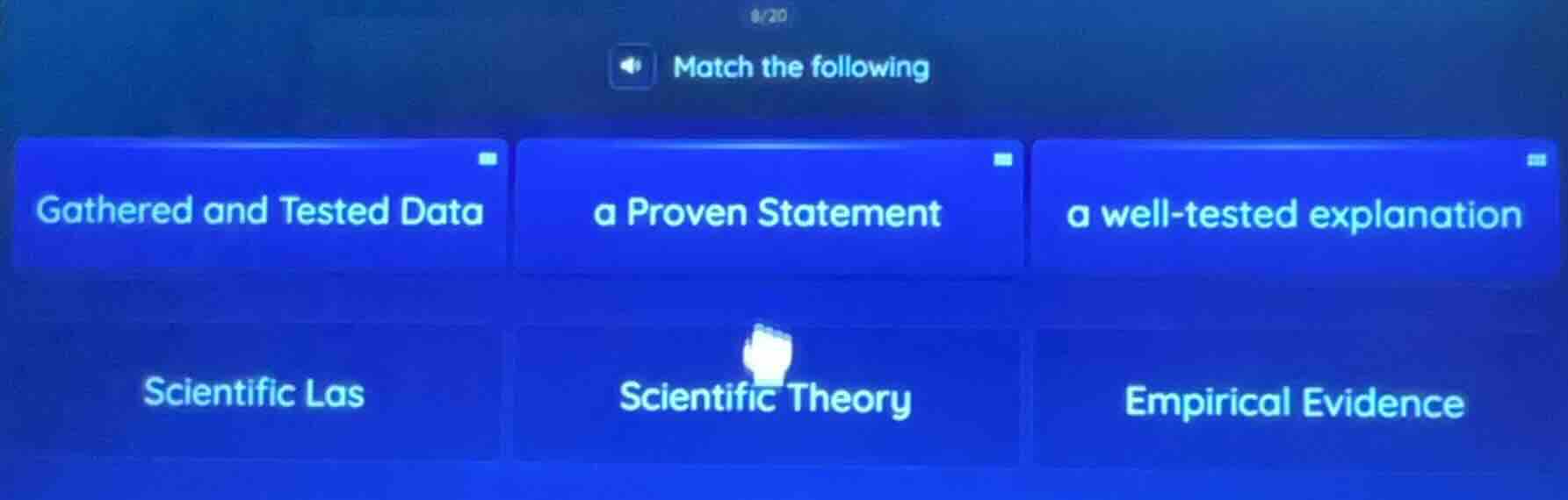 match the following gathered and tested data a proven statement a well …