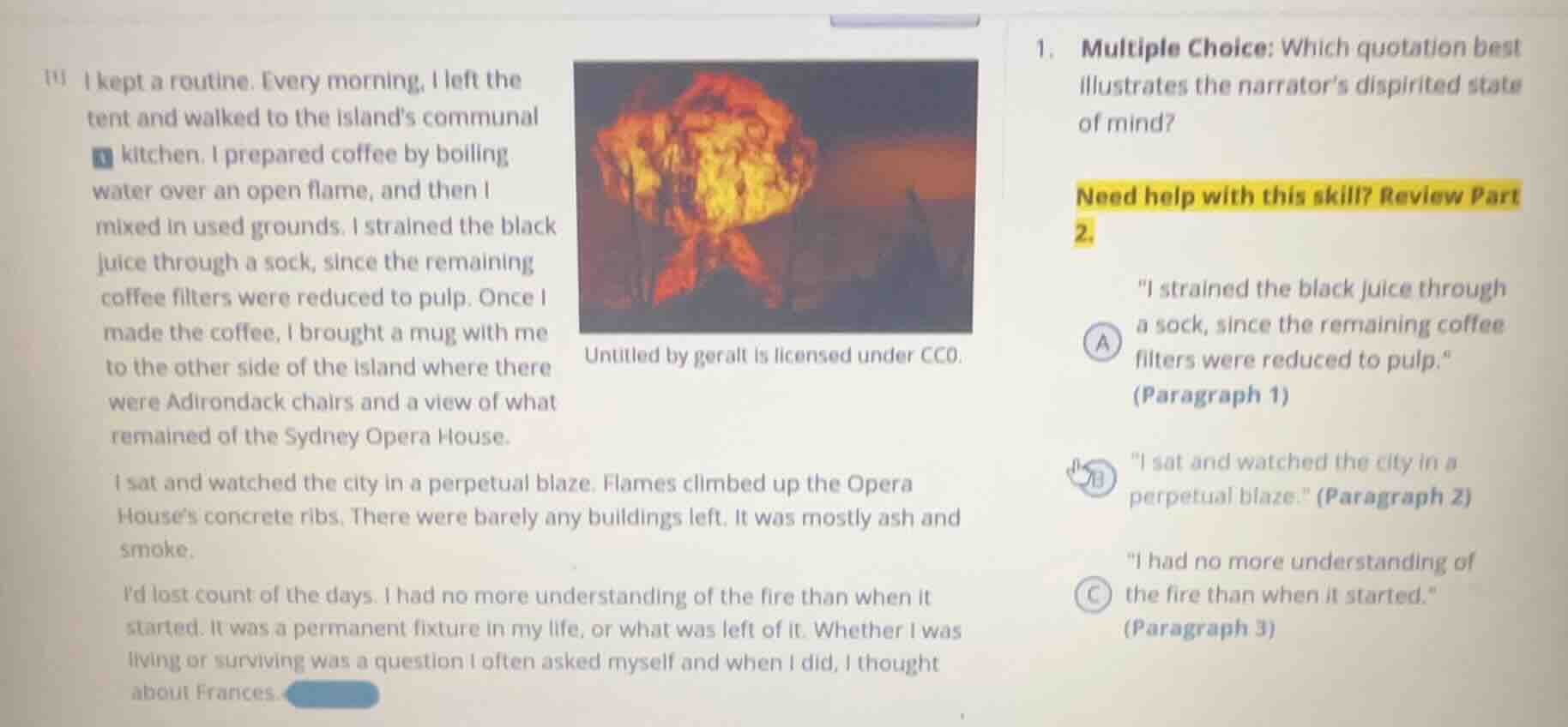 (1) i kept a routine. every morning, i left the tent and walked to the …