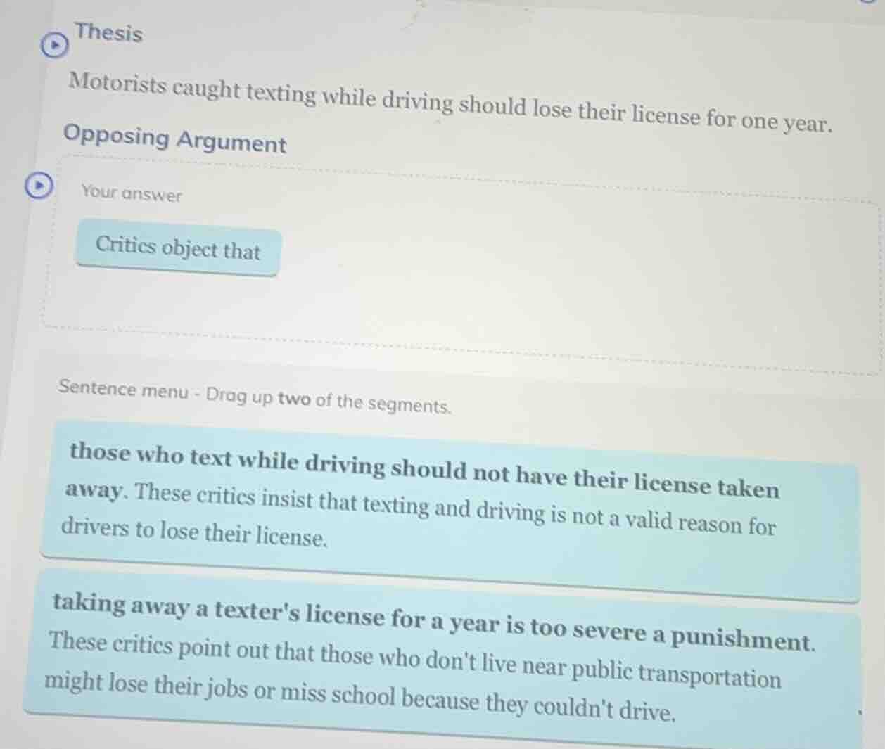 thesis motorists caught texting while driving should lose their license…