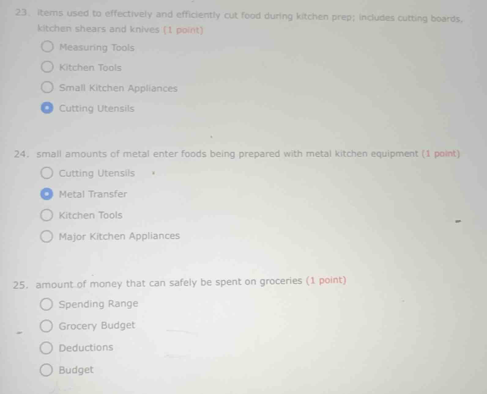23. items used to effectively and efficiently cut food during kitchen p…