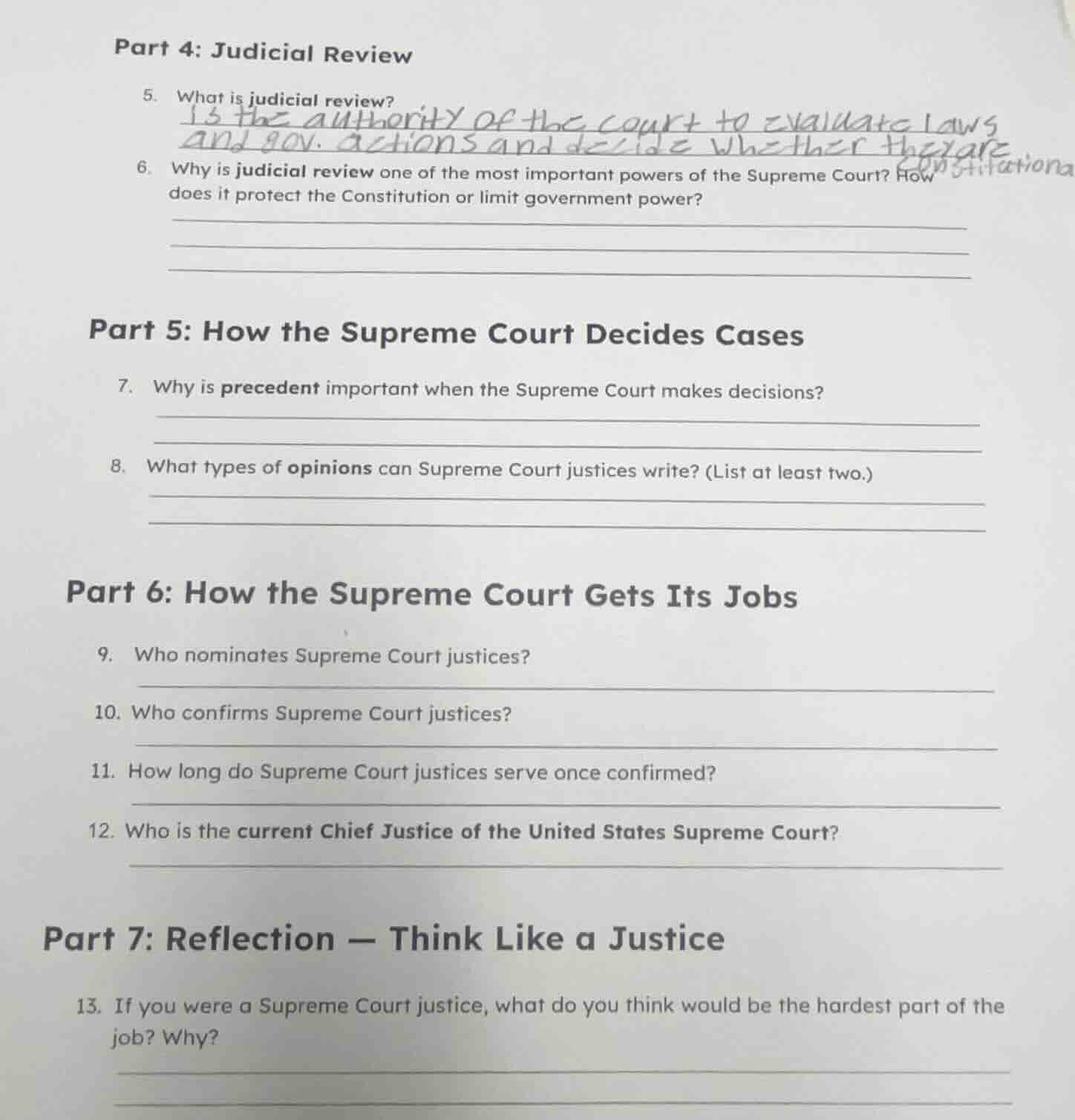 part 4: judicial review 5. what is judicial review? 6. why is judicial …