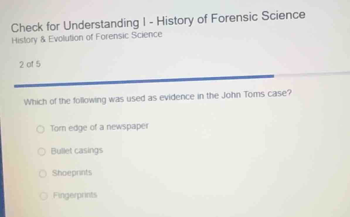 check for understanding i - history of forensic science history & evolu…