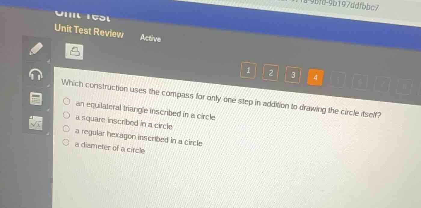 which construction uses the compass for only one step in addition to dr…