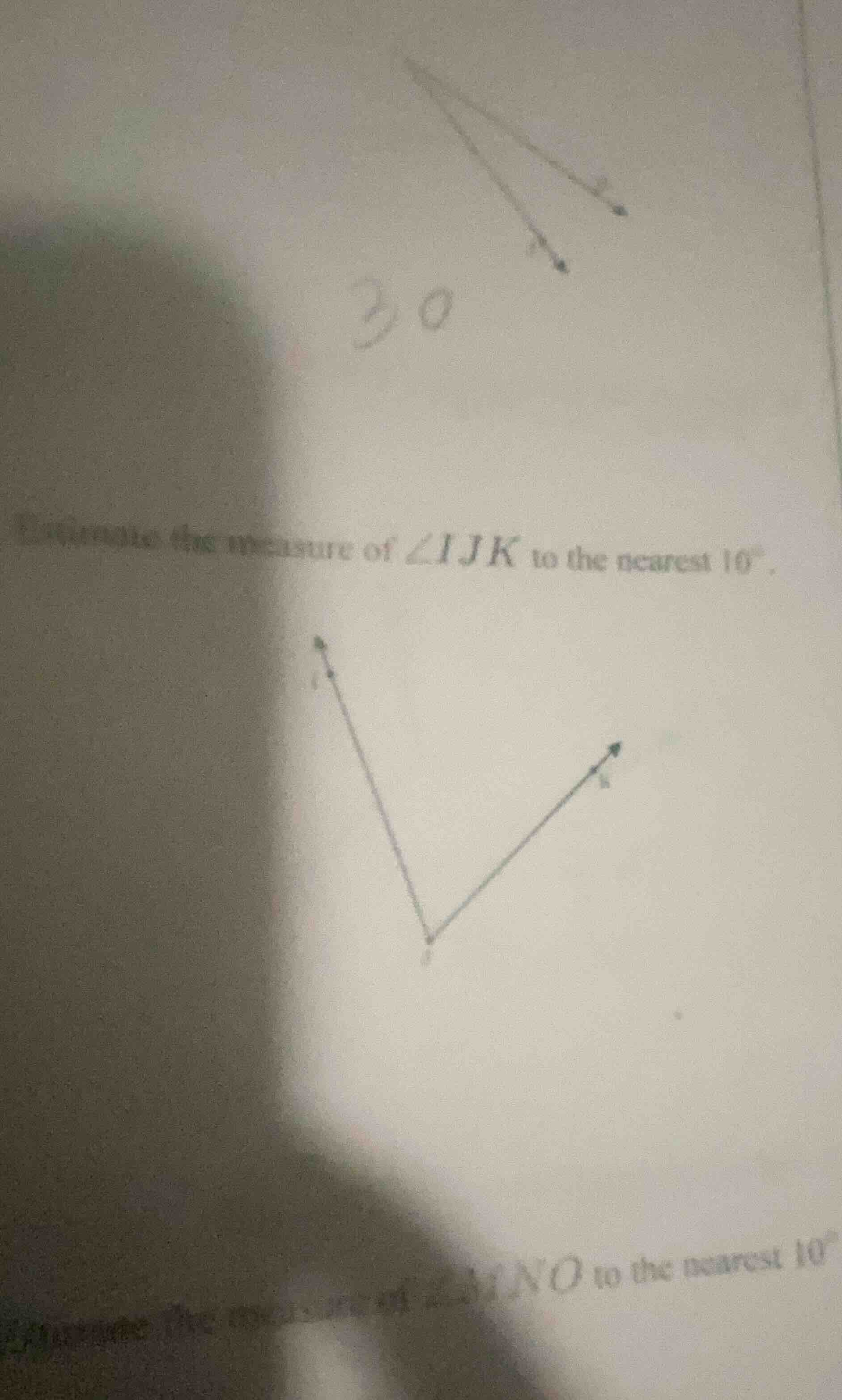 estimate the measure of $\\angle ijk$ to the nearest $10^{\\circ}$.