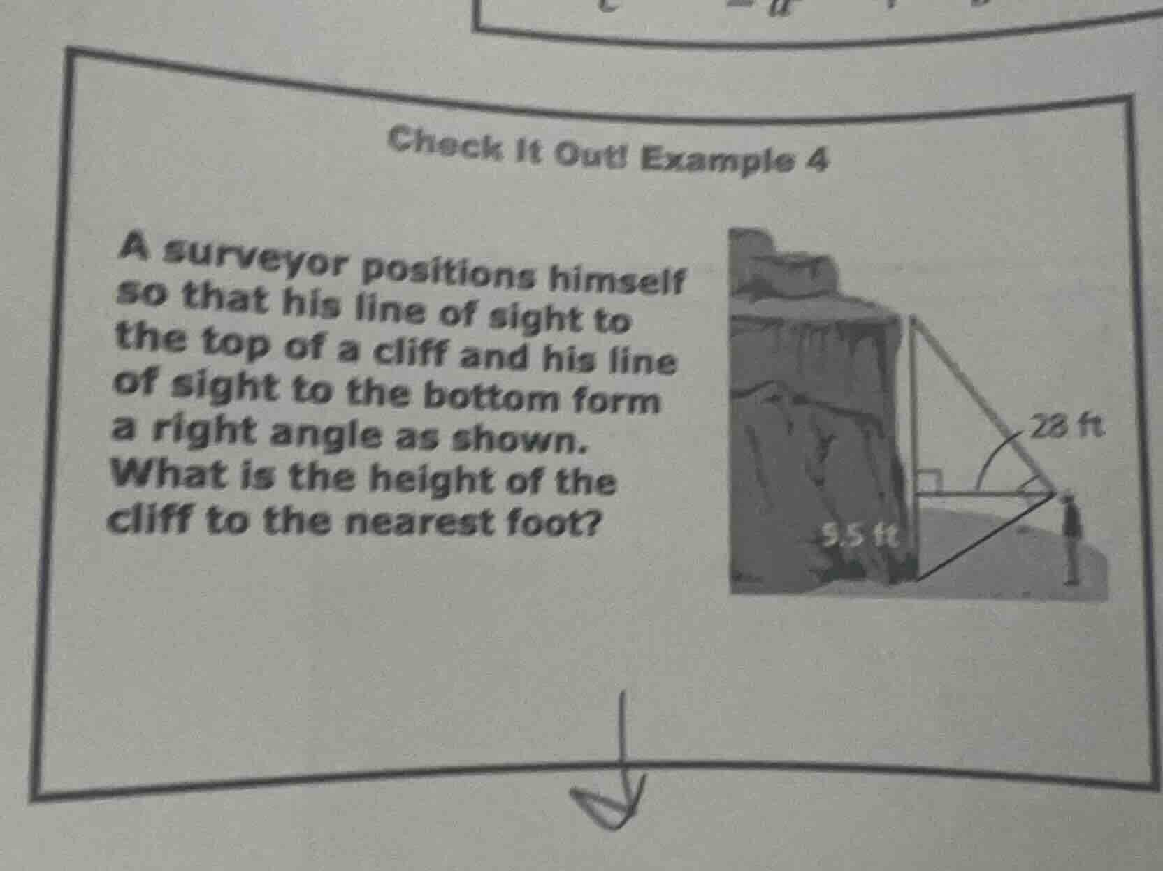 check it out! example 4 a surveyor positions himself so that his line o…
