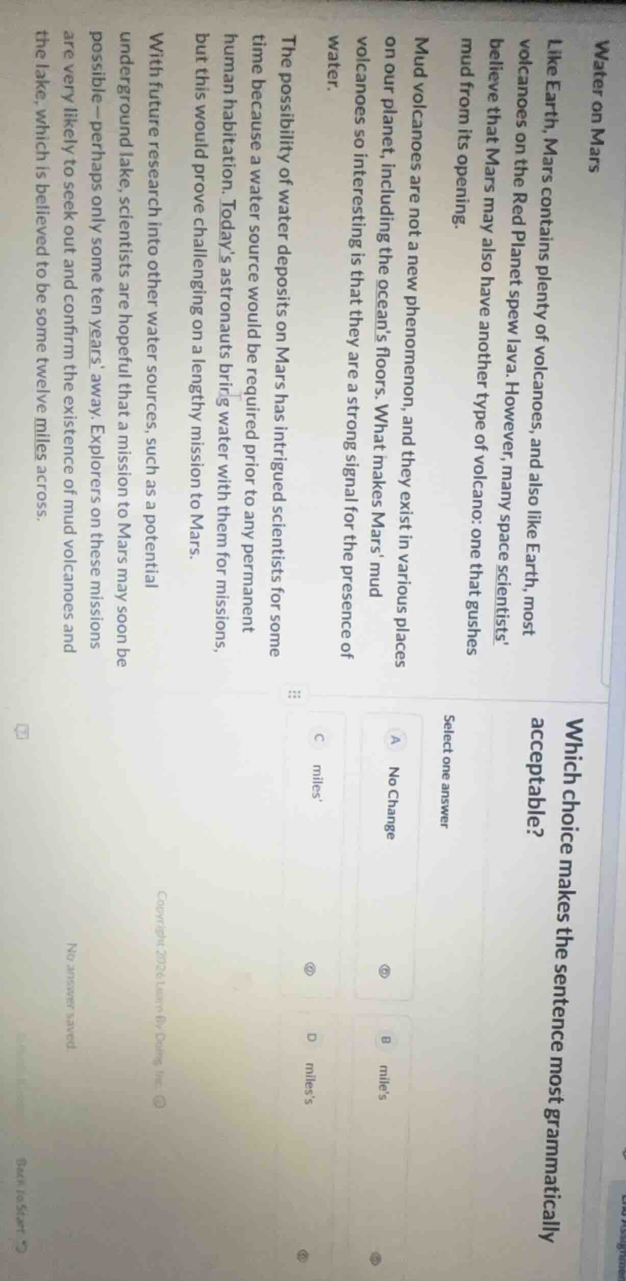 water on mars like earth, mars contains plenty of volcanoes, and also l…