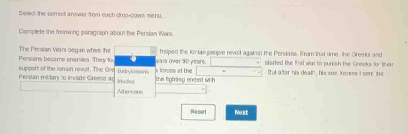 select the correct answer from each drop - down menu. complete the foll…