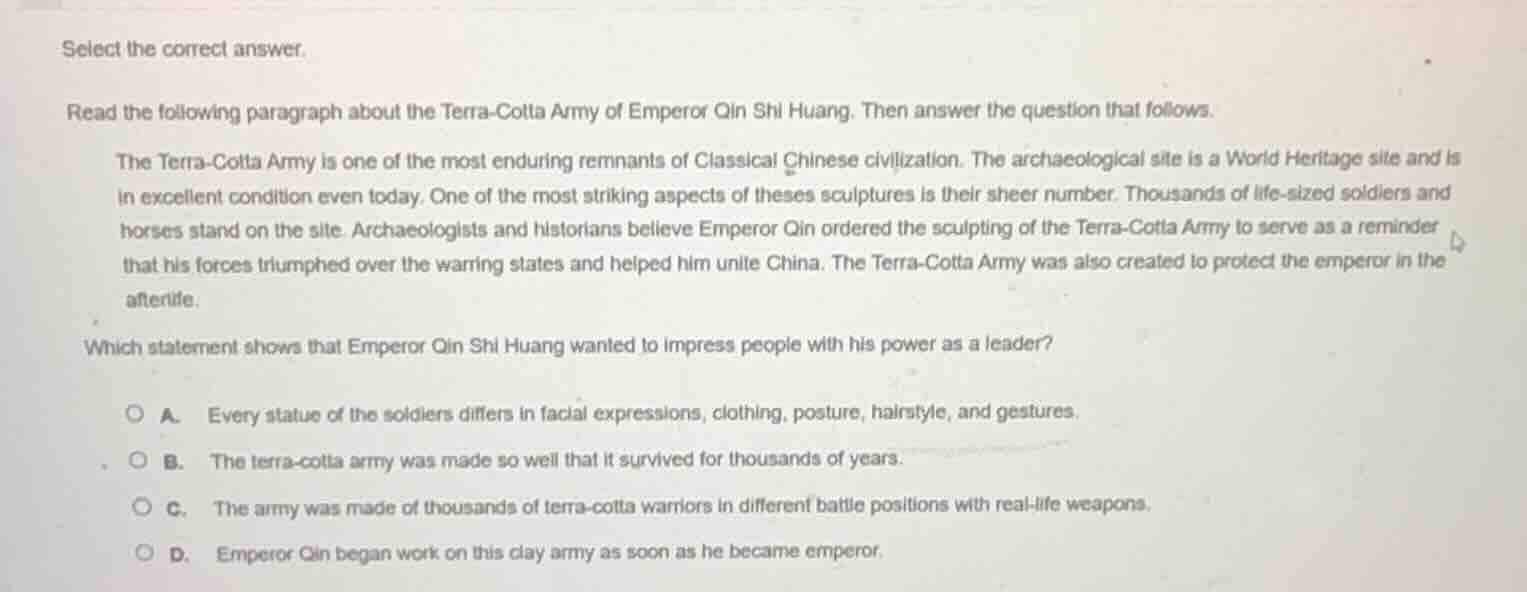 select the correct answer. read the following paragraph about the terra…