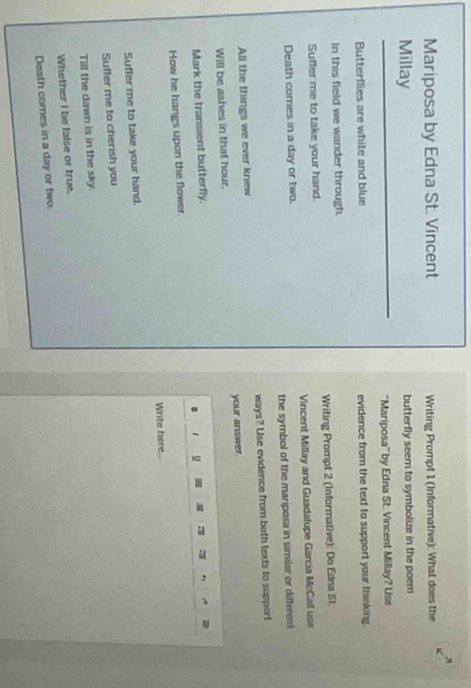 mariposa by edna st. vincent millay butterflies are white and blue in t…