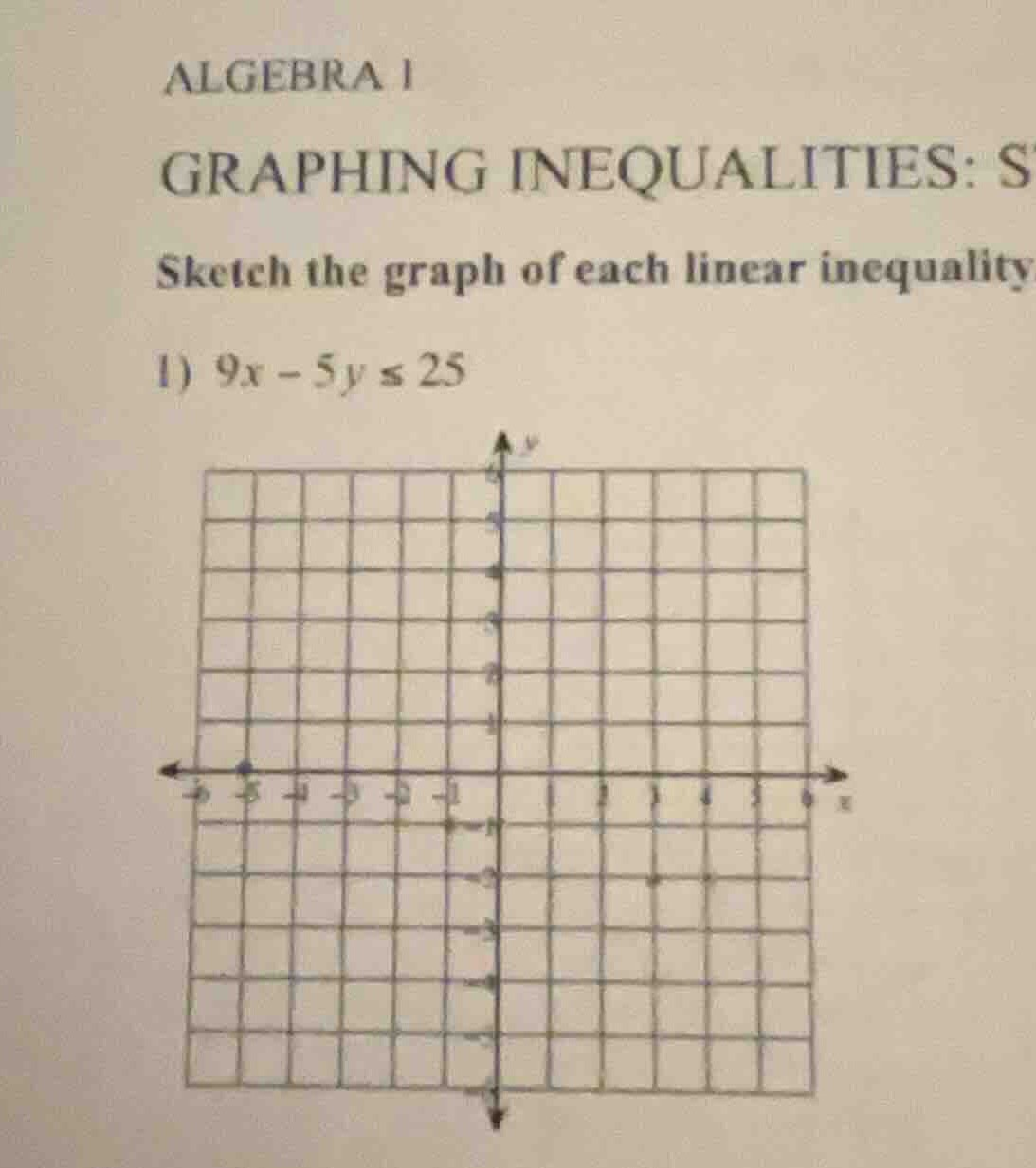 algebra 1 graphing inequalities: s sketch the graph of each linear ineq…