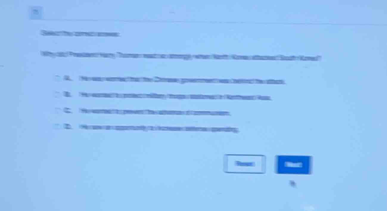 select the correct answer. why did president harry truman react so stro…