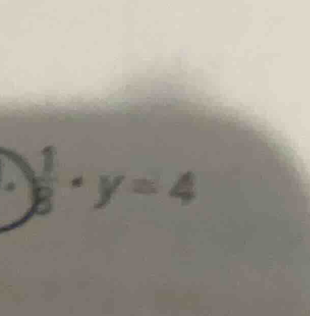 (\frac{1}{8} cdot y = 4)