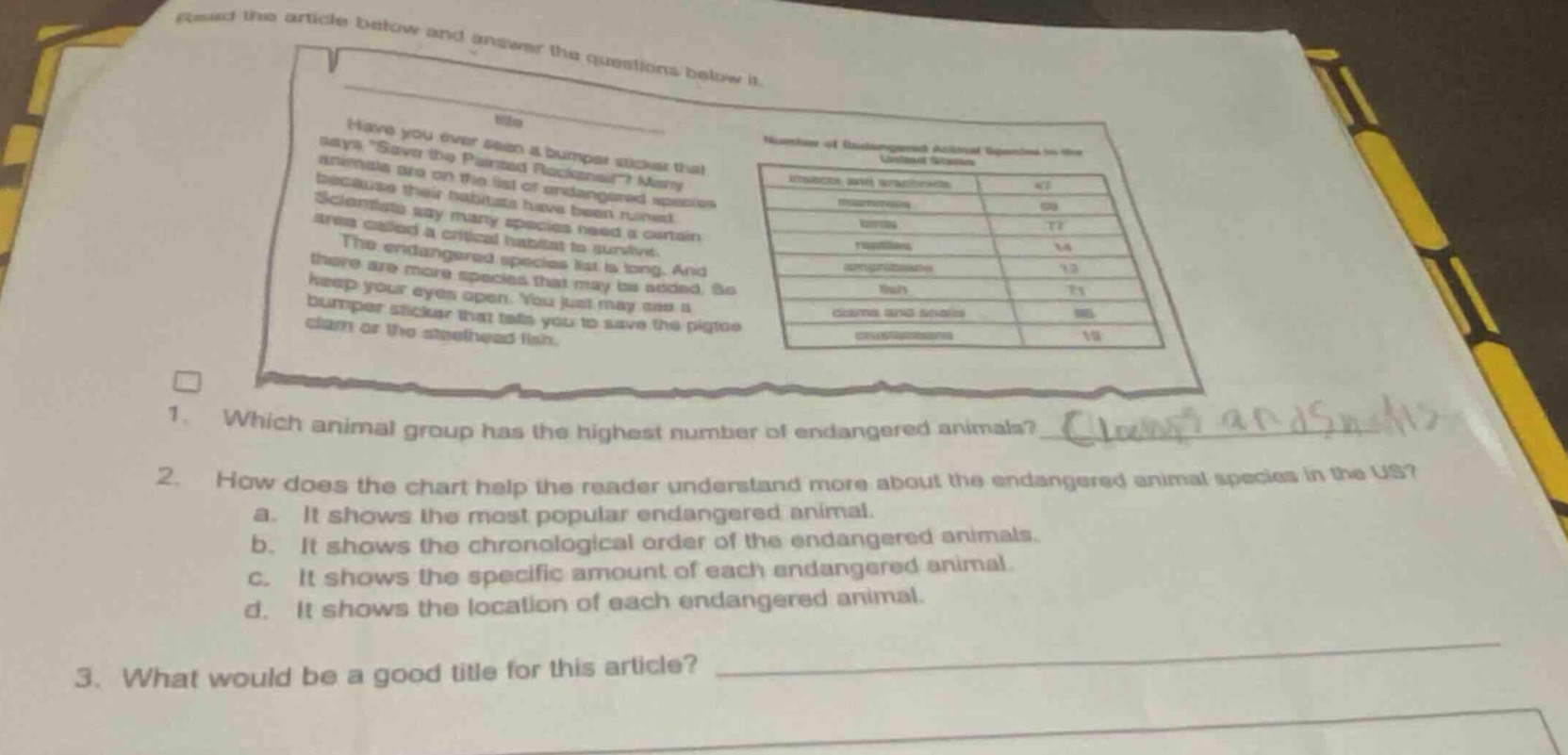 read the article below and answer the questions below it. have you ever…