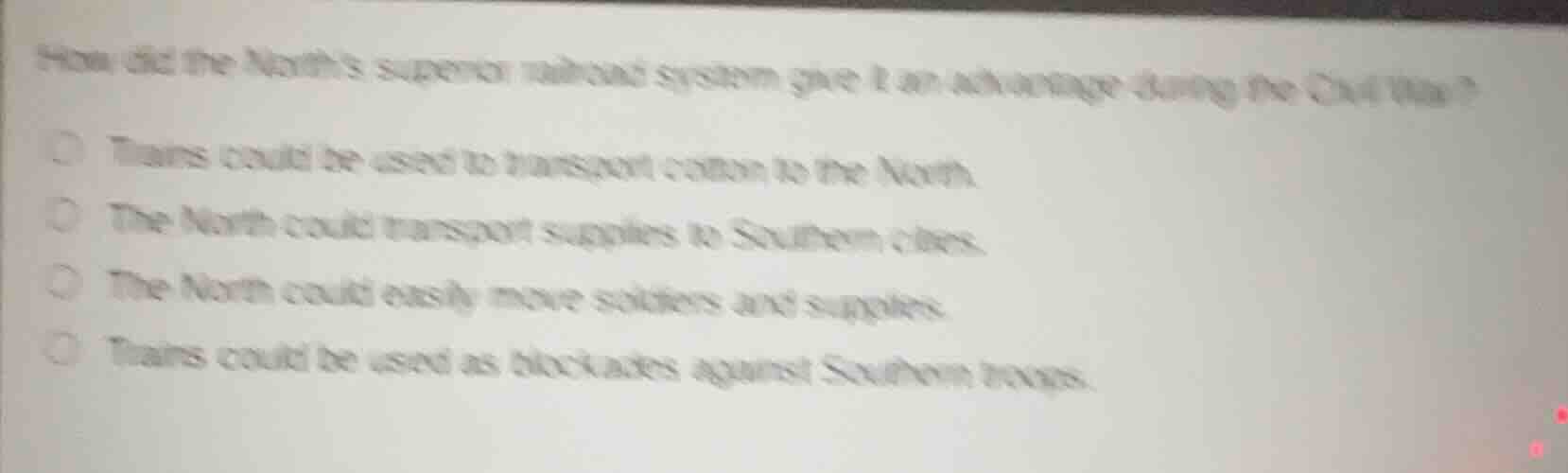 how did the norths superior railroad system give it an advantage during…