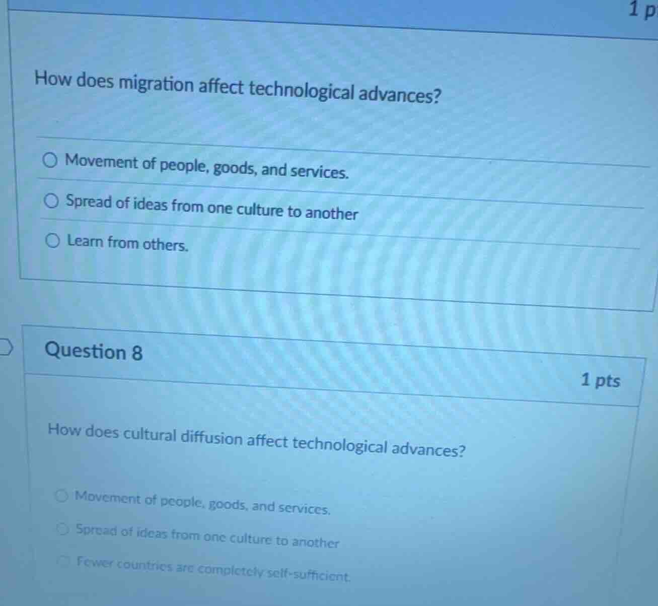 how does migration affect technological advances? movement of people, g…