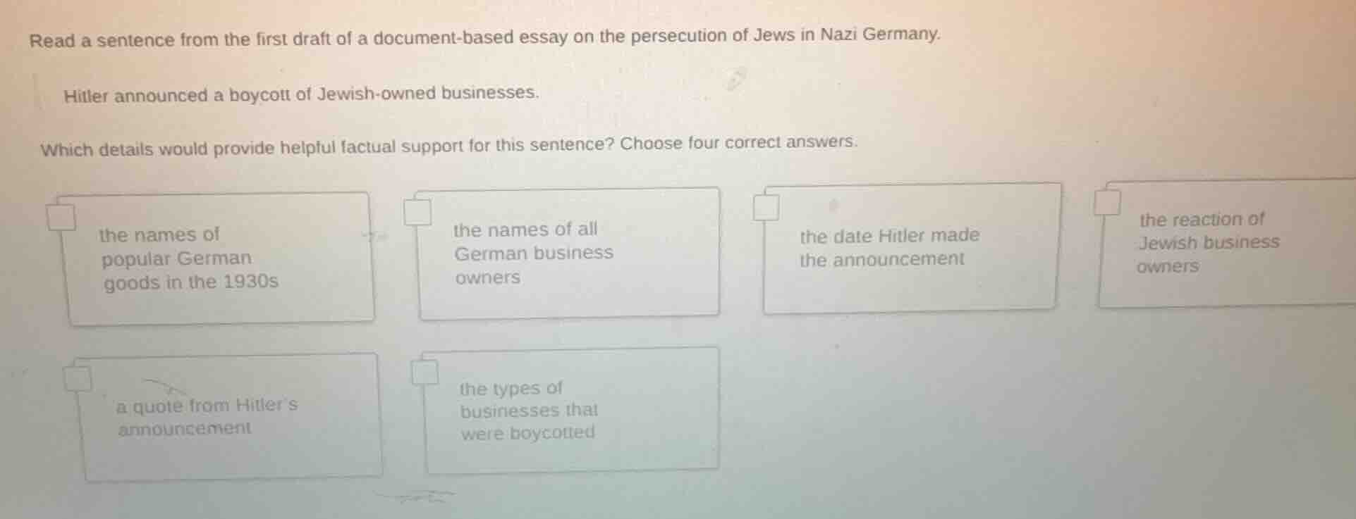 read a sentence from the first draft of a document - based essay on the…