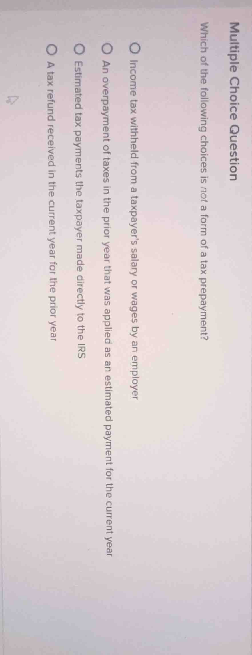 multiple choice question which of the following choices is not a form o…